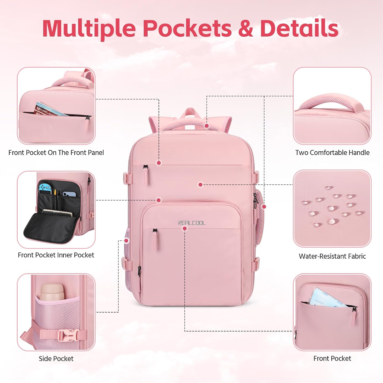15.6" Carry-On Pack, Pink — view 3