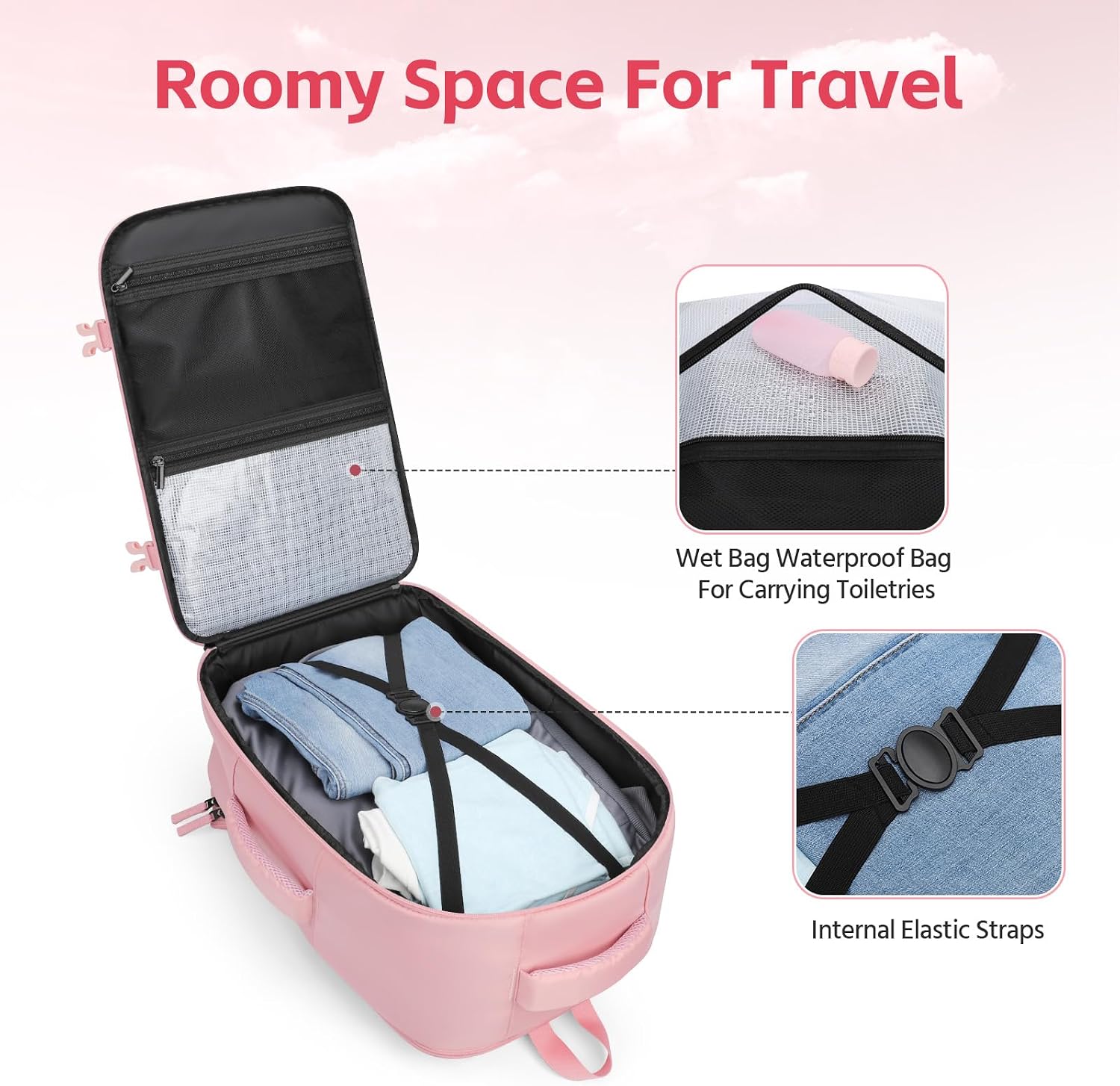 17.3" Carry-On Pack, Pink — view 4