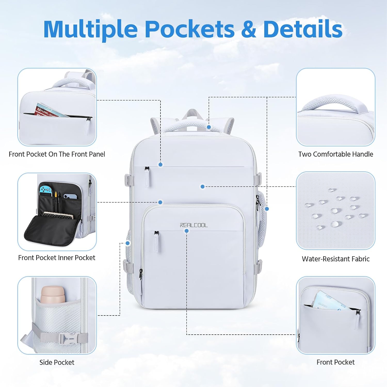 17.3" Carry-On Pack, White — view 3