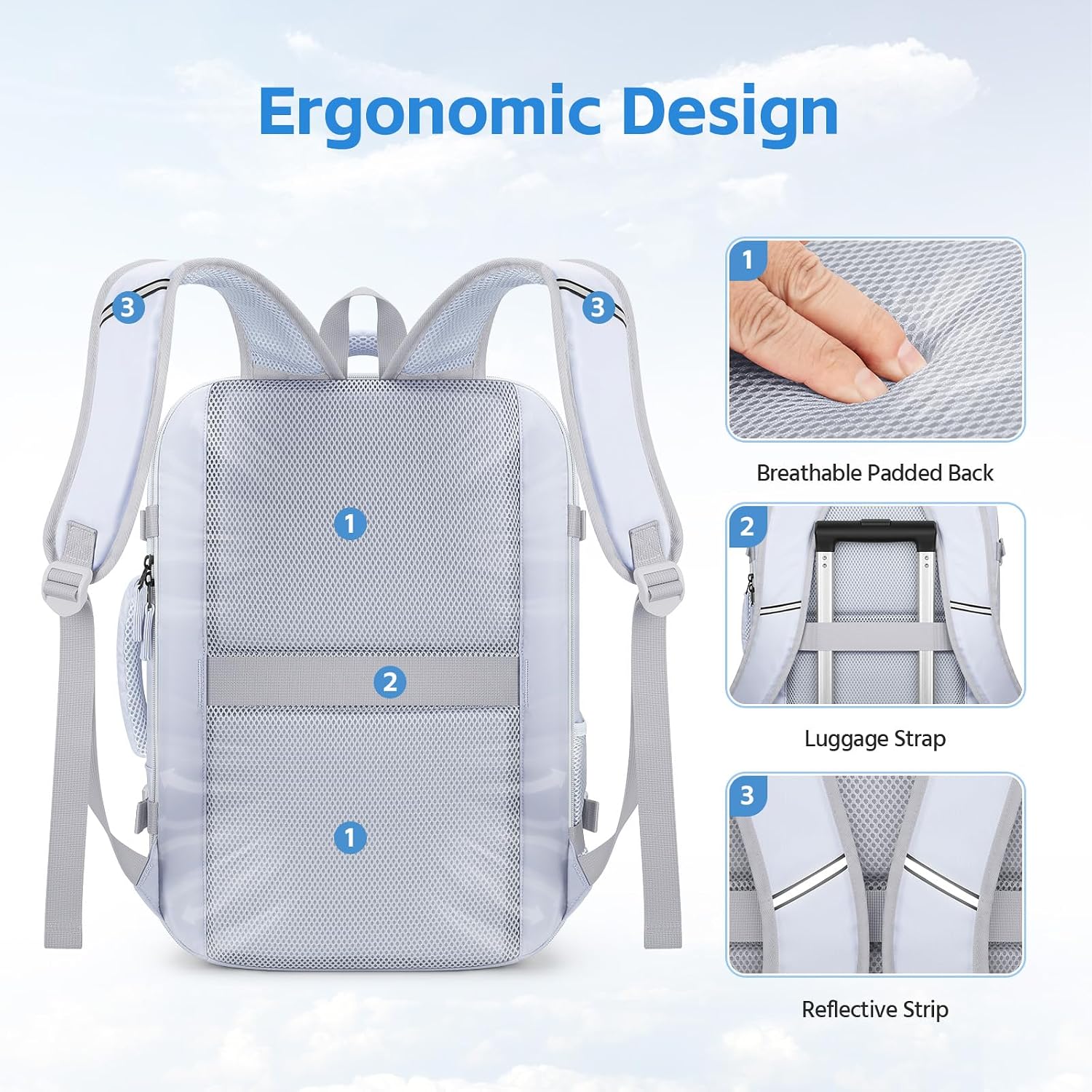 17.3" Carry-On Pack, White — view 6