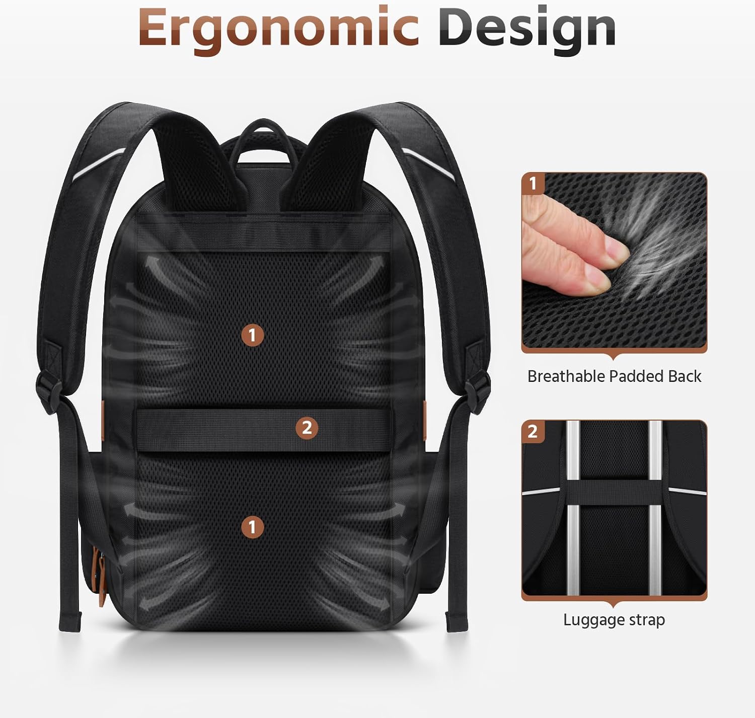 31L Laptop Backpack, Black — view 6